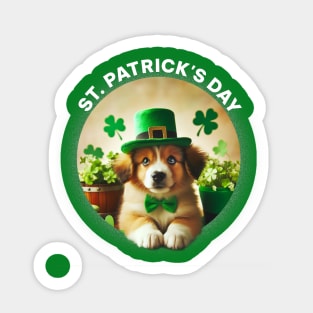 St Patricks Day Cute dog 2 Sticker